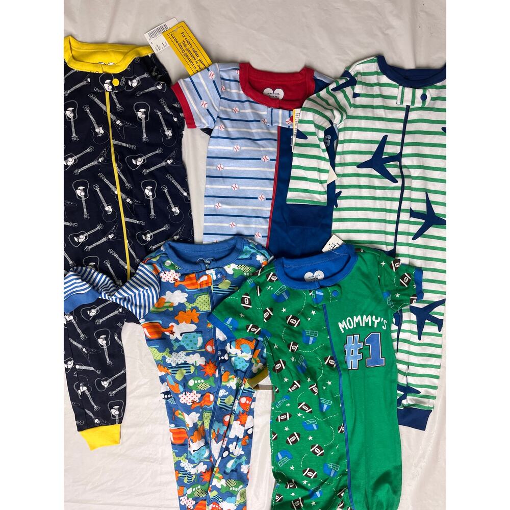 Lot 5 The Children's Place Baby Sleeper Bodysuit Jumpsuit Pajamas 6-16 M NEW